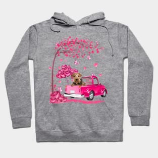 Valentine's Day Love Pickup Truck Wire Fox Terrier Hoodie